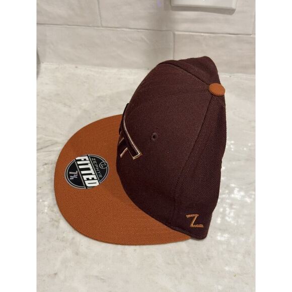 NCAA Virginia Tech HOKIES Authentic NWT FITTED 7 3/8 Hat BY ZEPHYR Wool - Picture 6 of 7
